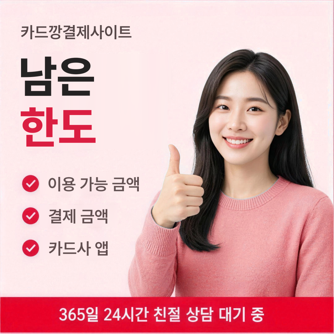 다음머니 카드깡결제사이트 남은 한도 확인 안내